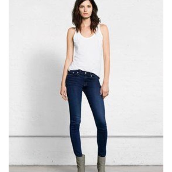 rag & bone Denim - Rag & Bone High Rise Skinny Jeans 28 Woodford Wash